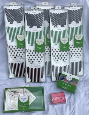 Kate Spade Hostess Set | Bundled Party Invites, Candles, Matches & Snack Cups